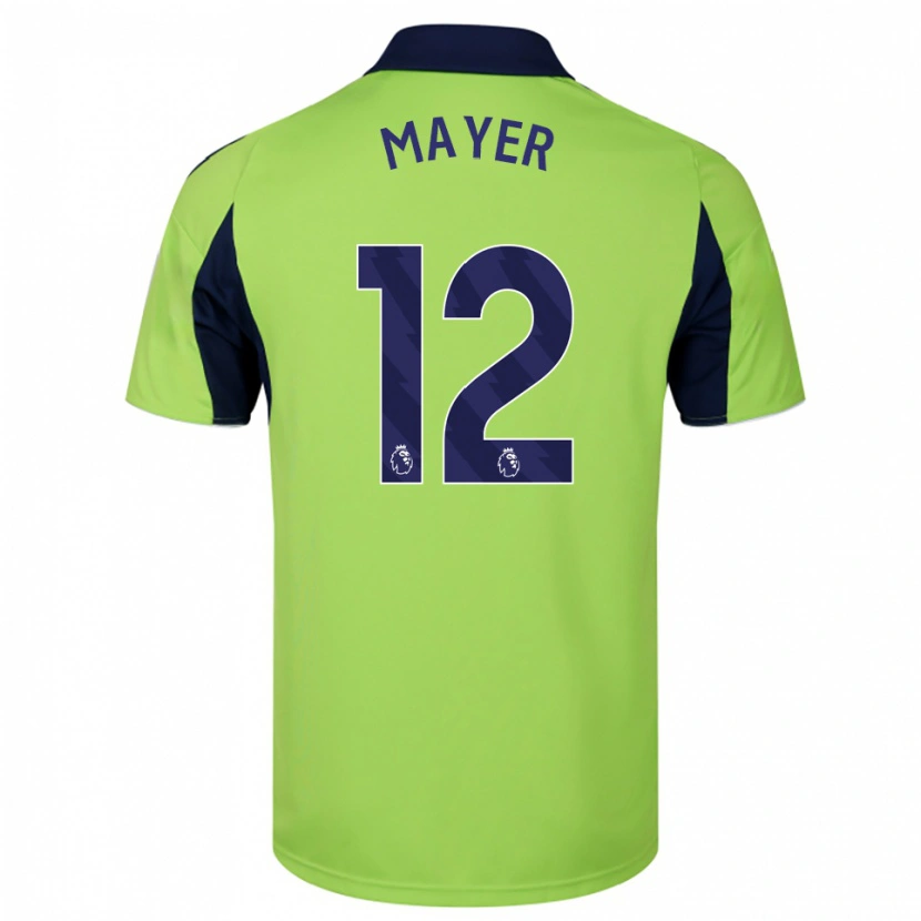 Danxen Uomo Maglia Oliver Mayer #12 Verde Navy Bianco Kit Gara Away 2025/26 Maglietta