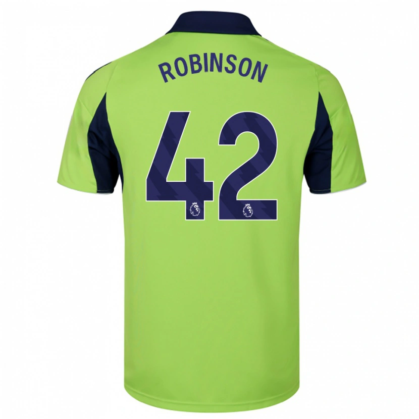 Danxen Uomo Maglia Charlie Robinson #42 Verde Navy Bianco Kit Gara Away 2025/26 Maglietta