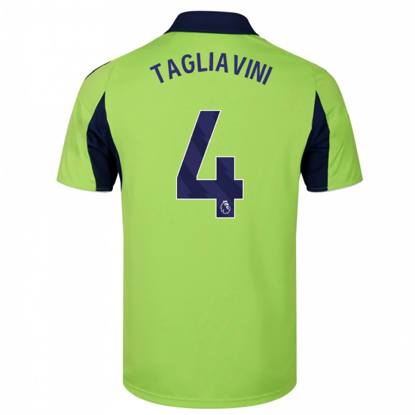 Danxen Uomo Maglia Ella Tagliavini #4 Verde Navy Bianco Kit Gara Away 2025/26 Maglietta
