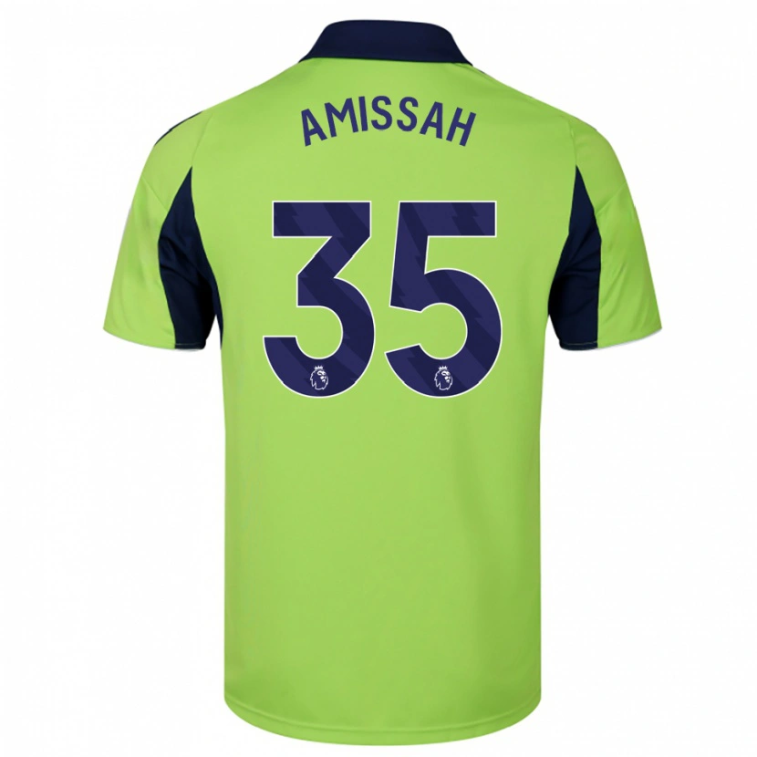 Danxen Uomo Maglia Sam Amissah #35 Verde Navy Bianco Kit Gara Away 2025/26 Maglietta