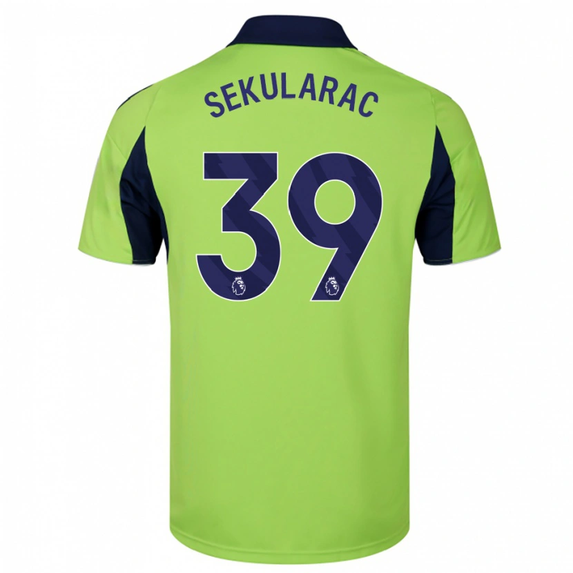 Danxen Uomo Maglia Kristian Sekularac #39 Verde Navy Bianco Kit Gara Away 2025/26 Maglietta