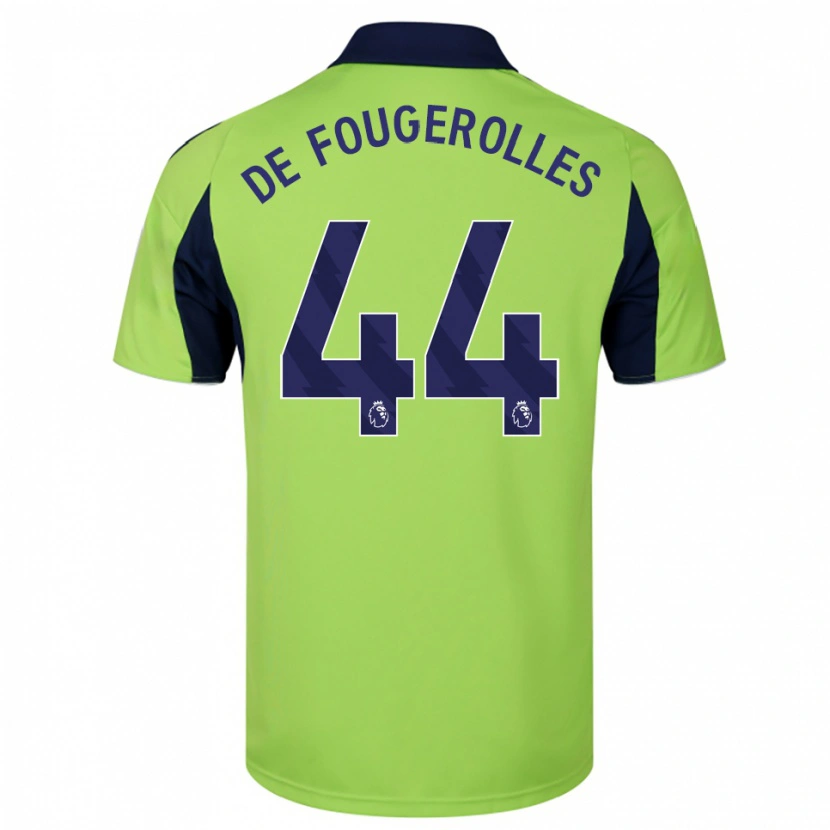 Danxen Uomo Maglia Luc De Fougerolles #44 Verde Navy Bianco Kit Gara Away 2025/26 Maglietta