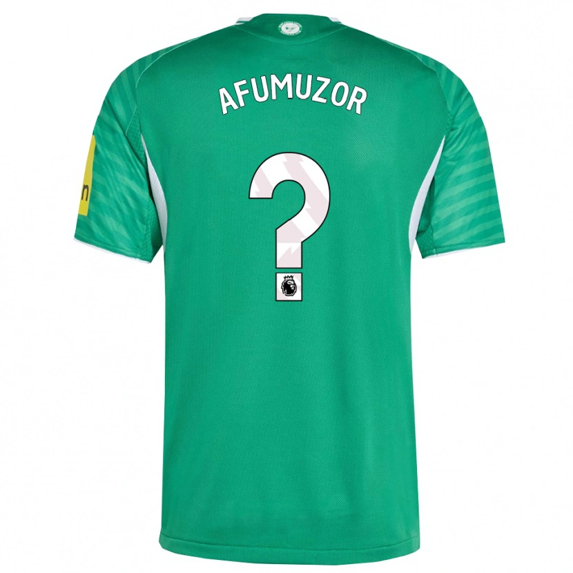 Danxen Uomo Maglia Cj Afumuzor #0 Verde Bianco Kit Gara Away 2025/26 Maglietta