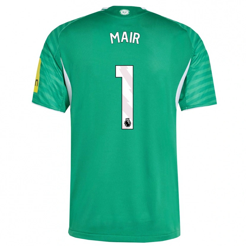 Danxen Uomo Maglia George Mair #1 Verde Bianco Kit Gara Away 2025/26 Maglietta