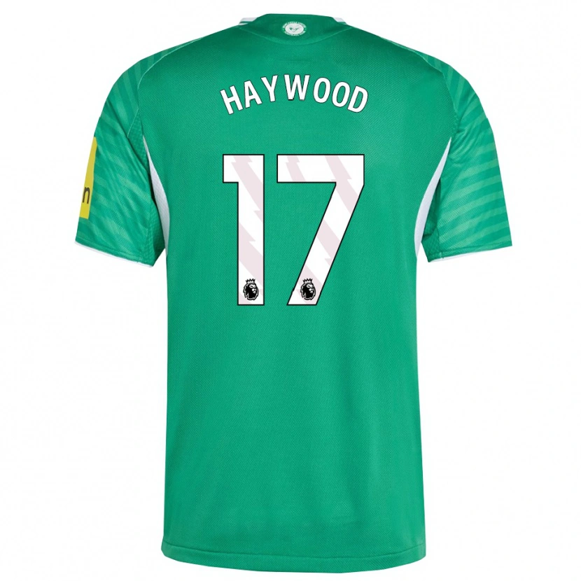 Danxen Uomo Maglia Sophie Haywood #17 Verde Bianco Kit Gara Away 2025/26 Maglietta