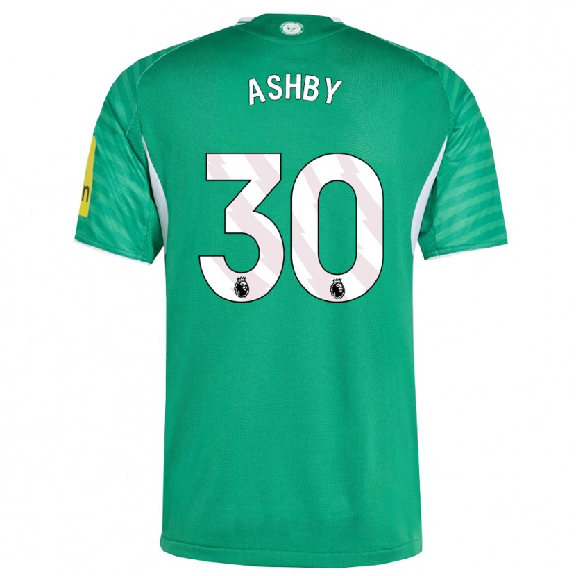Danxen Uomo Maglia Harrison Ashby #30 Verde Bianco Kit Gara Away 2025/26 Maglietta