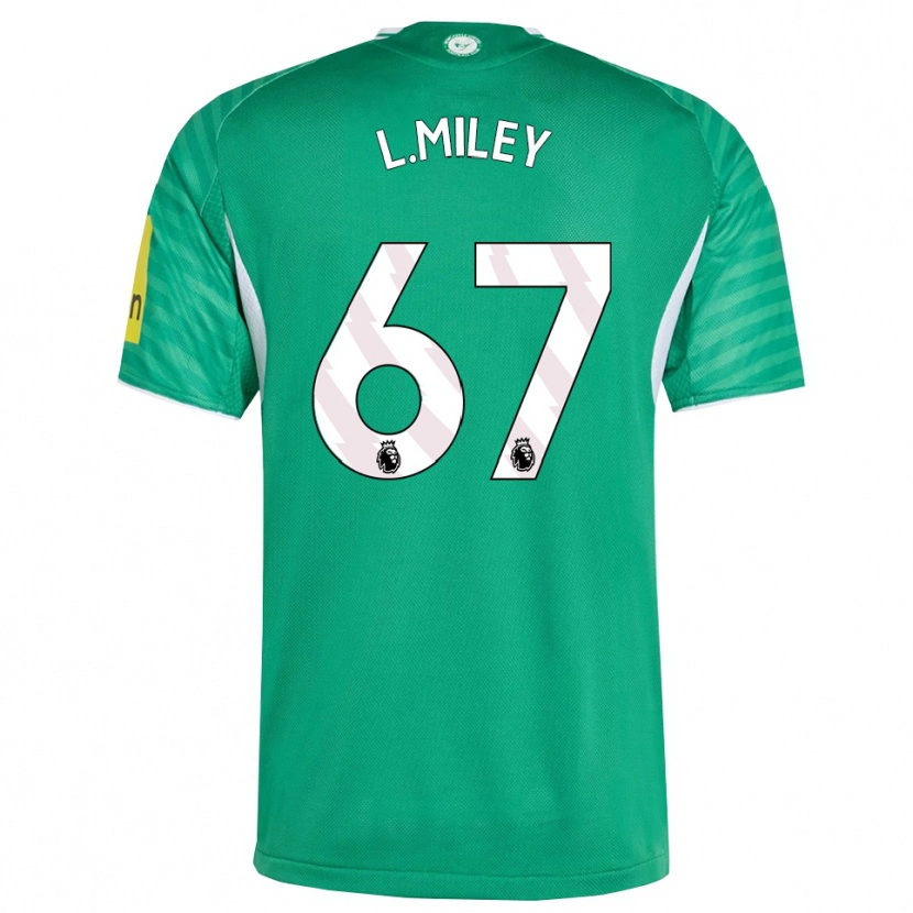 Danxen Uomo Maglia Lewis Miley #67 Verde Bianco Kit Gara Away 2025/26 Maglietta