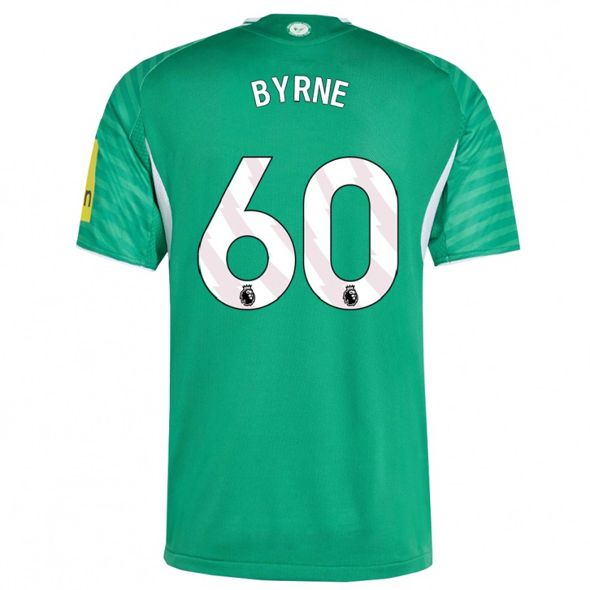 Danxen Uomo Maglia Reece Byrne #60 Verde Bianco Kit Gara Away 2025/26 Maglietta