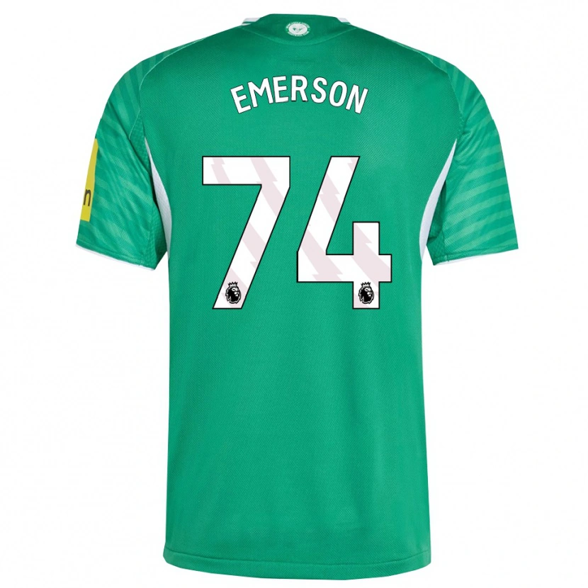 Danxen Uomo Maglia Johnny Emerson #74 Verde Bianco Kit Gara Away 2025/26 Maglietta