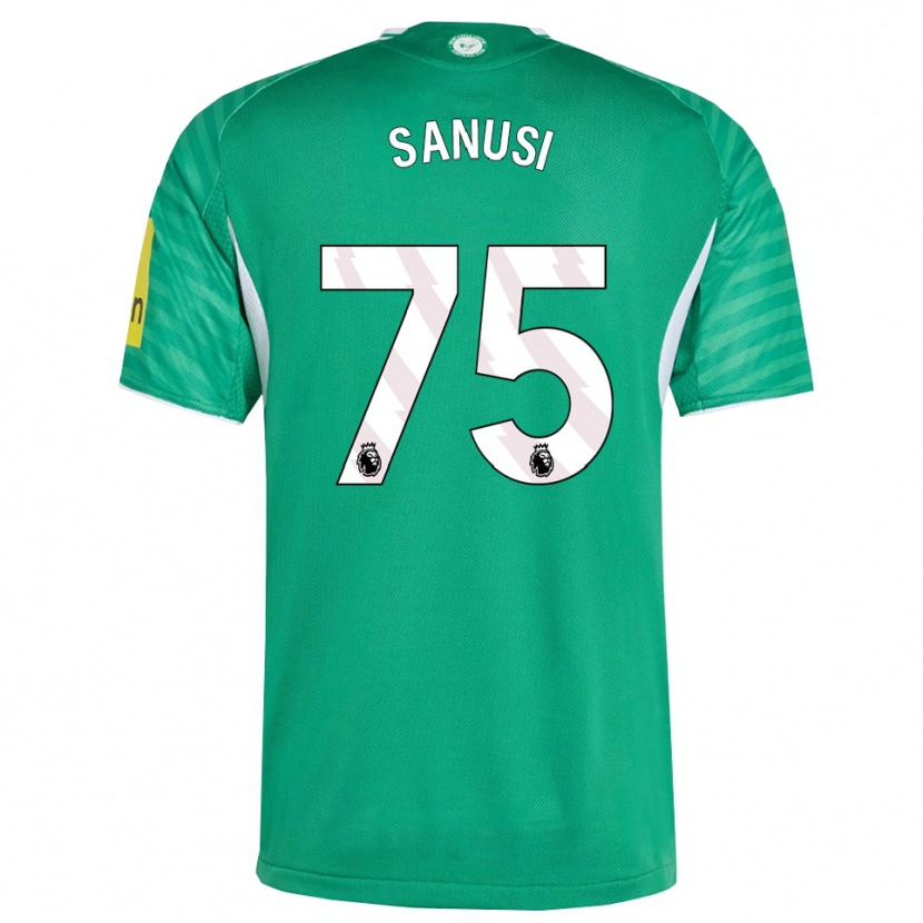 Danxen Uomo Maglia Trevan Sanusi #75 Verde Bianco Kit Gara Away 2025/26 Maglietta