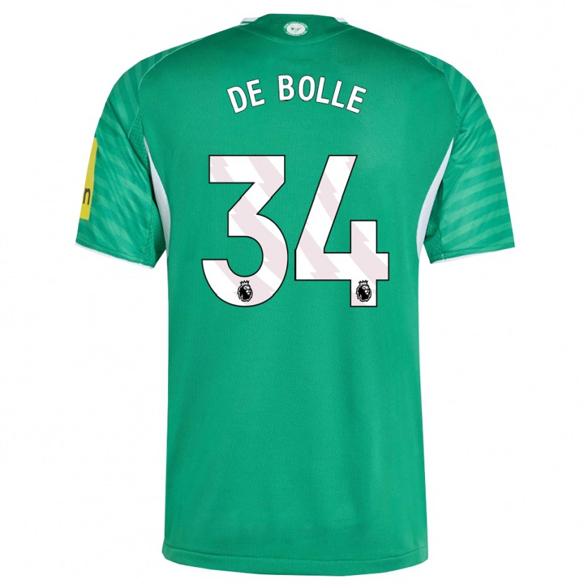 Danxen Uomo Maglia Lucas De Bolle #34 Verde Bianco Kit Gara Away 2025/26 Maglietta