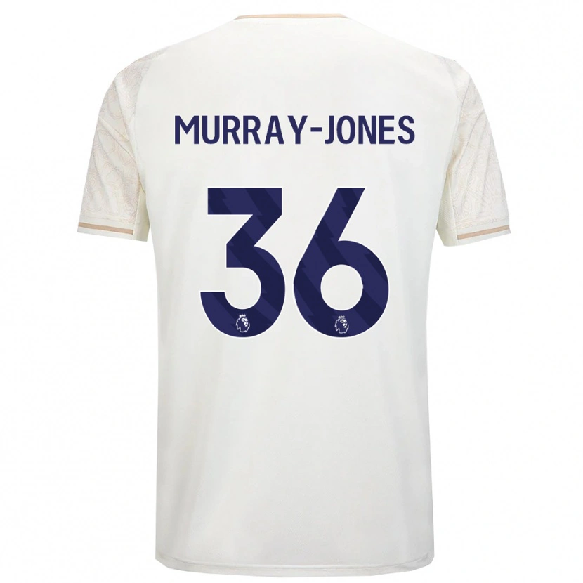 Danxen Uomo Maglia George Murray-Jones #36 Bianco Sporco Nero Kit Gara Away 2025/26 Maglietta