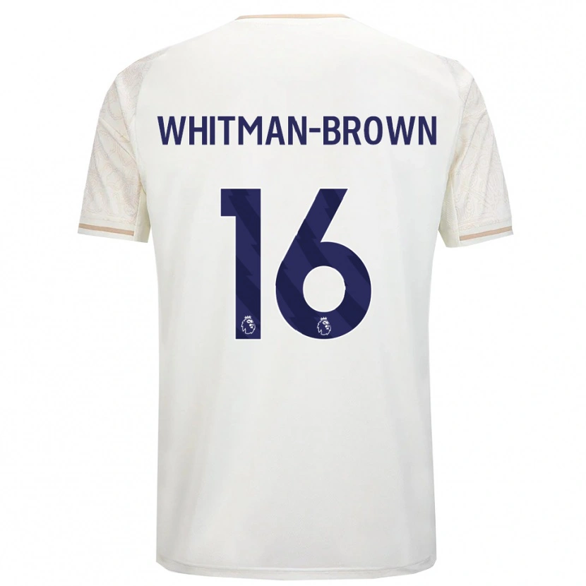 Danxen Uomo Maglia Chae Whitman-Brown #16 Bianco Sporco Nero Kit Gara Away 2025/26 Maglietta