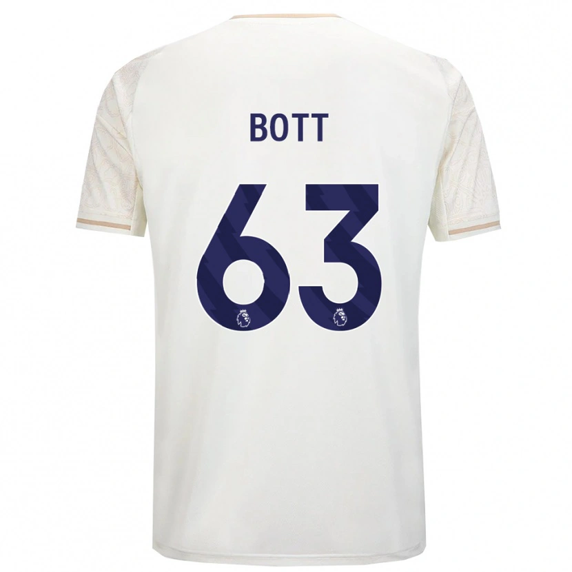 Danxen Uomo Maglia Aaron Bott #63 Bianco Sporco Nero Kit Gara Away 2025/26 Maglietta