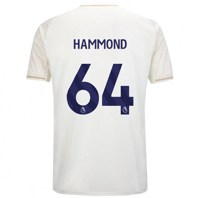 Danxen Uomo Maglia Ben Hammond #64 Bianco Sporco Nero Kit Gara Away 2025/26 Maglietta