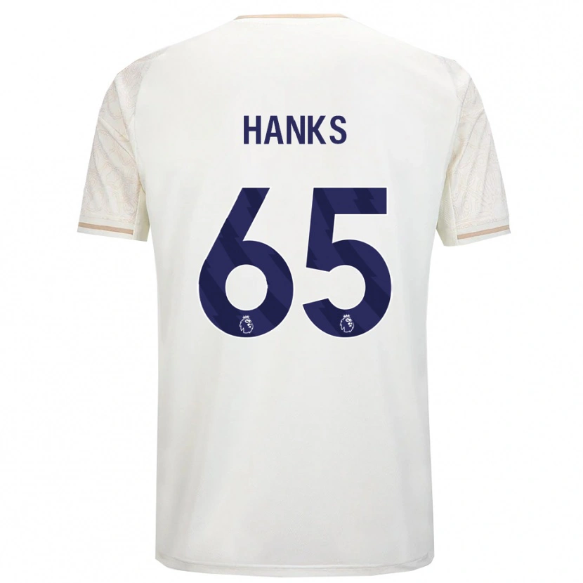 Danxen Uomo Maglia Justin Hanks #65 Bianco Sporco Nero Kit Gara Away 2025/26 Maglietta