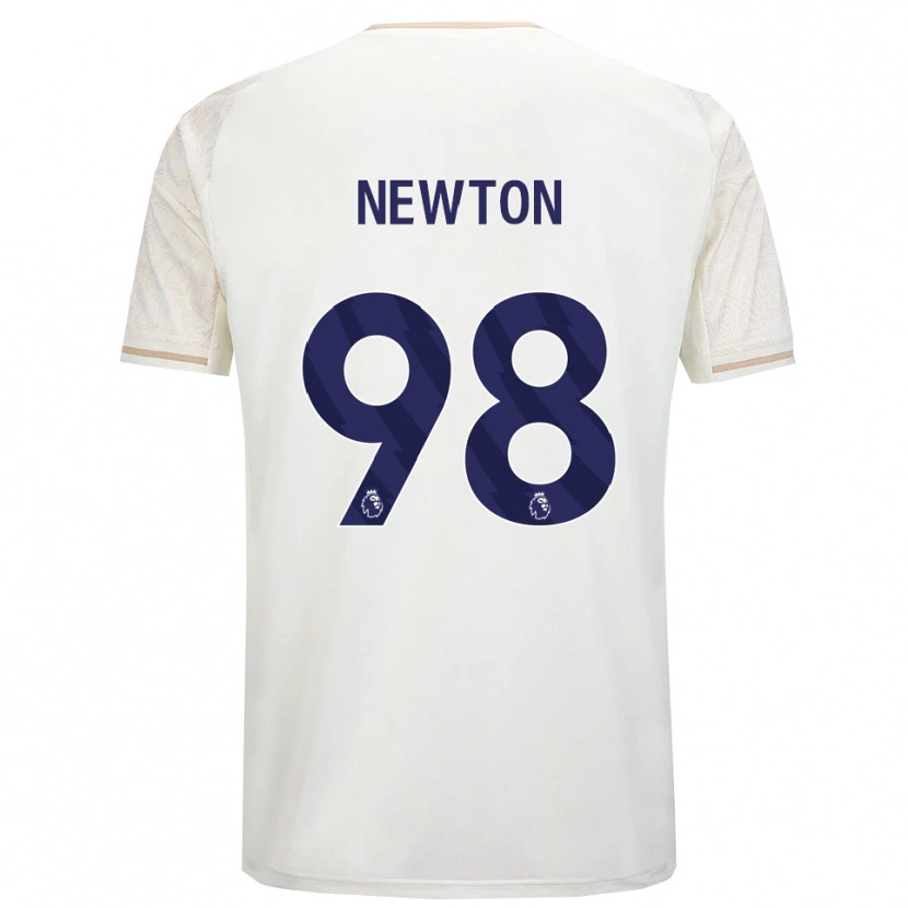 Danxen Uomo Maglia Jamie Newton #98 Bianco Sporco Nero Kit Gara Away 2025/26 Maglietta