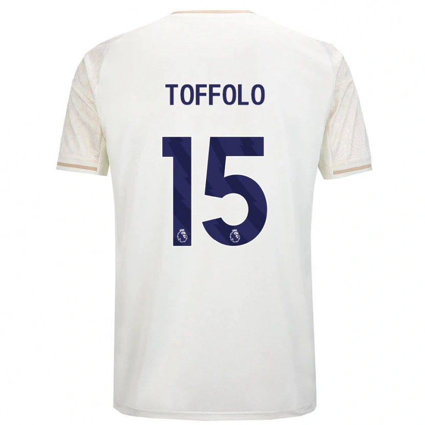 Danxen Uomo Maglia Harry Toffolo #15 Bianco Sporco Nero Kit Gara Away 2025/26 Maglietta