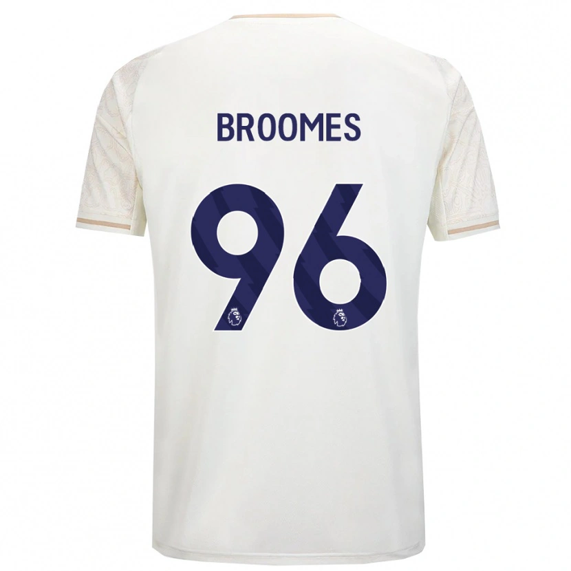 Danxen Uomo Maglia Ethan Broomes #96 Bianco Sporco Nero Kit Gara Away 2025/26 Maglietta