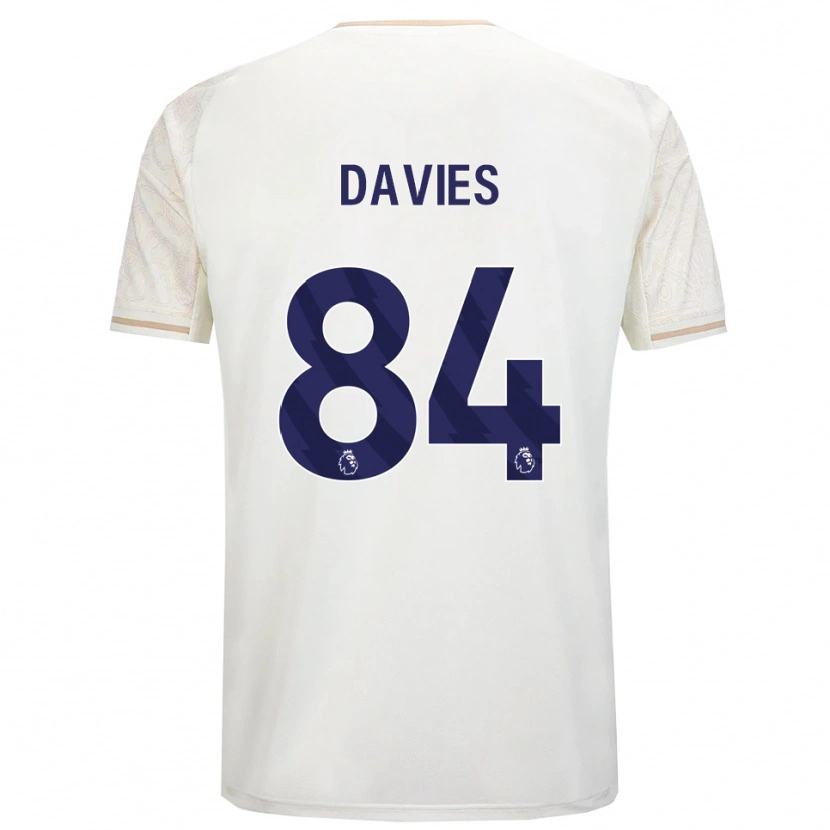 Danxen Uomo Maglia Isaac Davies #84 Bianco Sporco Nero Kit Gara Away 2025/26 Maglietta