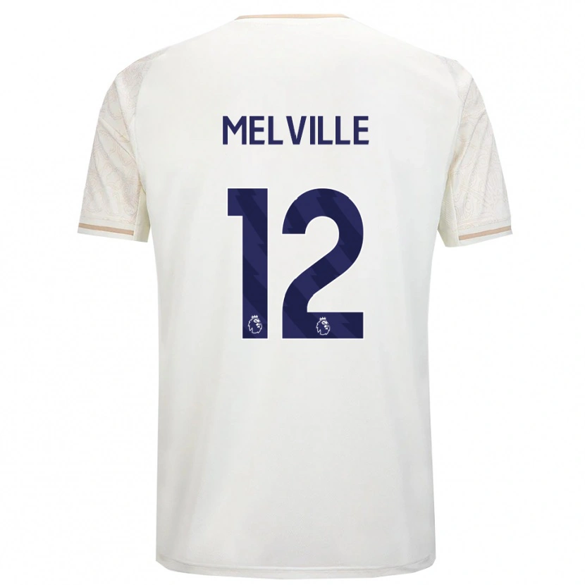 Danxen Uomo Maglia Logan Melville #12 Bianco Sporco Nero Kit Gara Away 2025/26 Maglietta