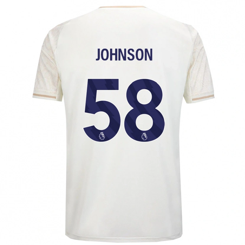 Danxen Uomo Maglia Pharrell Johnson #58 Bianco Sporco Nero Kit Gara Away 2025/26 Maglietta