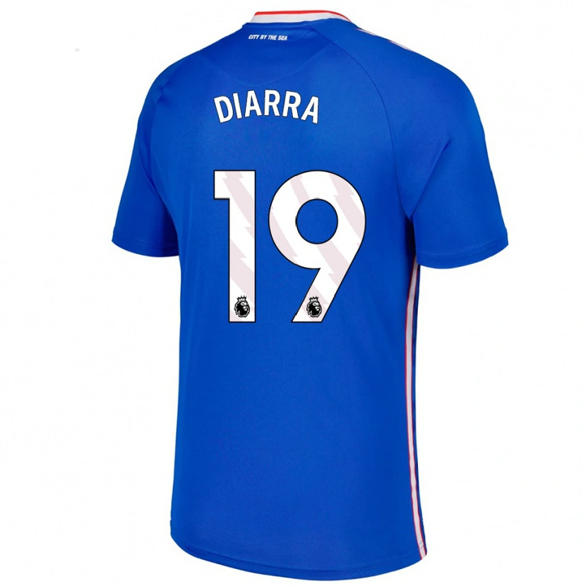 Danxen Uomo Maglia Habib Diarra #19 Blu Bianco Kit Gara Away 2025/26 Maglietta