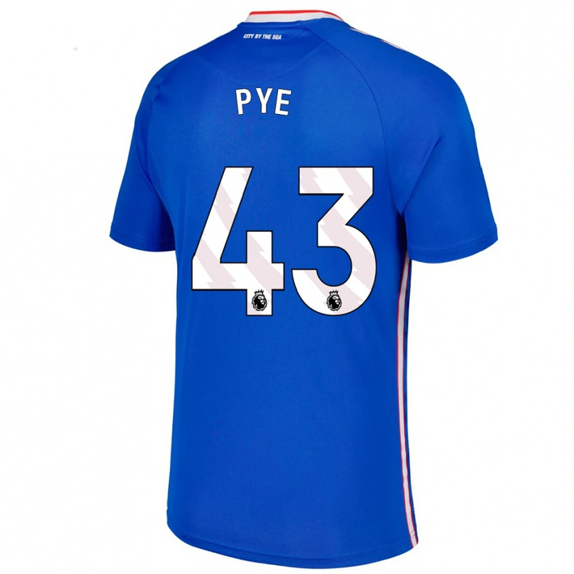 Danxen Uomo Maglia Connor Pye #43 Blu Bianco Kit Gara Away 2025/26 Maglietta