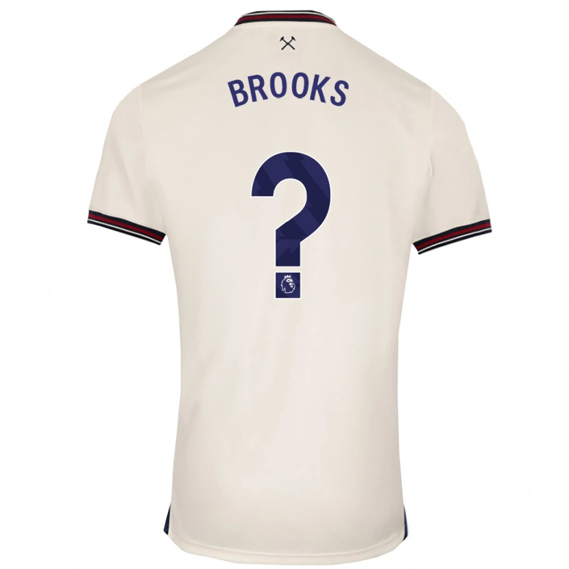 Danxen Uomo Maglia Connor Brooks #0 Bianco Sporco Kit Gara Away 2025/26 Maglietta