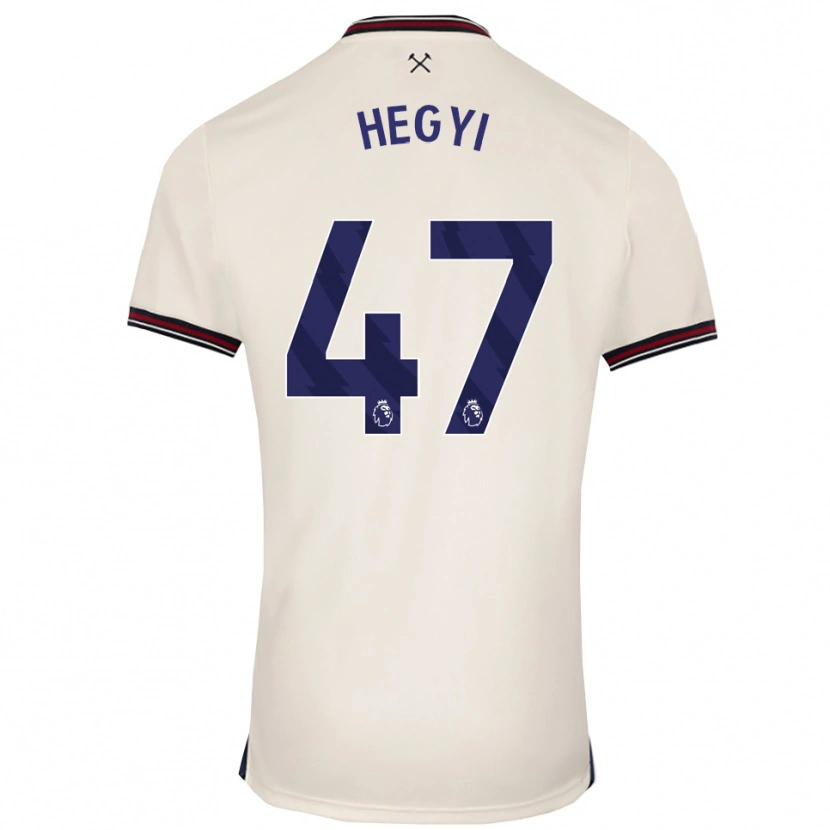 Danxen Uomo Maglia Krisztián Hegyi #47 Bianco Sporco Kit Gara Away 2025/26 Maglietta