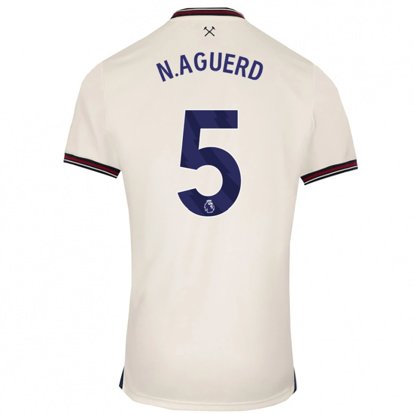 Danxen Uomo Maglia Nayef Aguerd #5 Bianco Sporco Kit Gara Away 2025/26 Maglietta