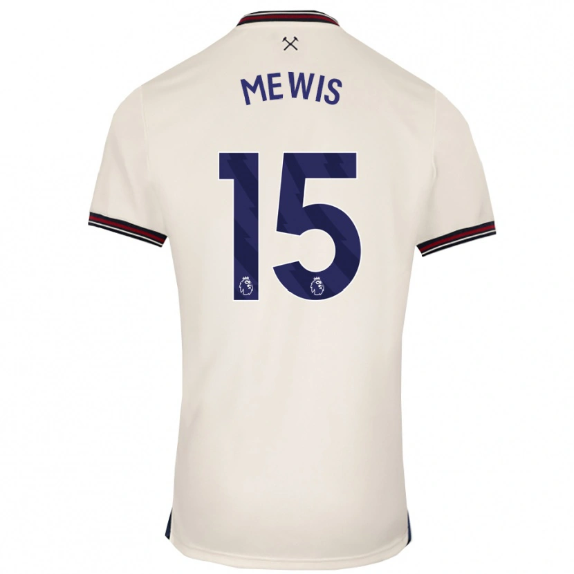Danxen Uomo Maglia Kristie Mewis #15 Bianco Sporco Kit Gara Away 2025/26 Maglietta