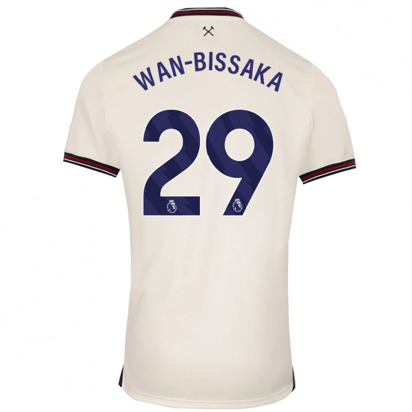 Danxen Uomo Maglia Aaron Wan-Bissaka #29 Bianco Sporco Kit Gara Away 2025/26 Maglietta