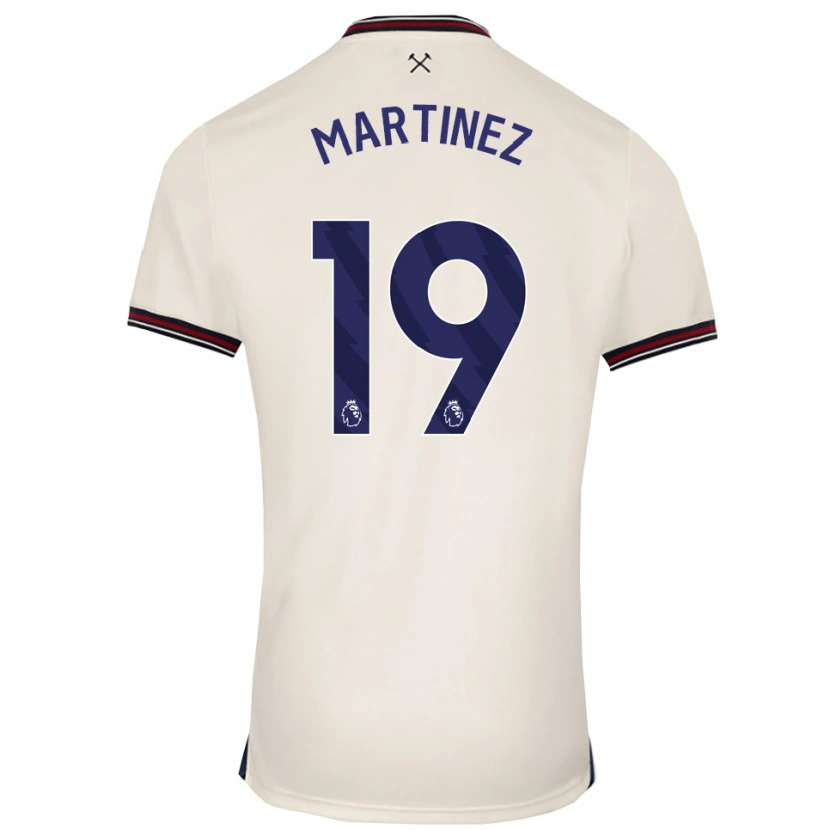 Danxen Uomo Maglia Shekiera Martinez #19 Bianco Sporco Kit Gara Away 2025/26 Maglietta