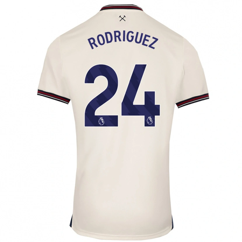 Danxen Uomo Maglia Guido Rodríguez #24 Bianco Sporco Kit Gara Away 2025/26 Maglietta