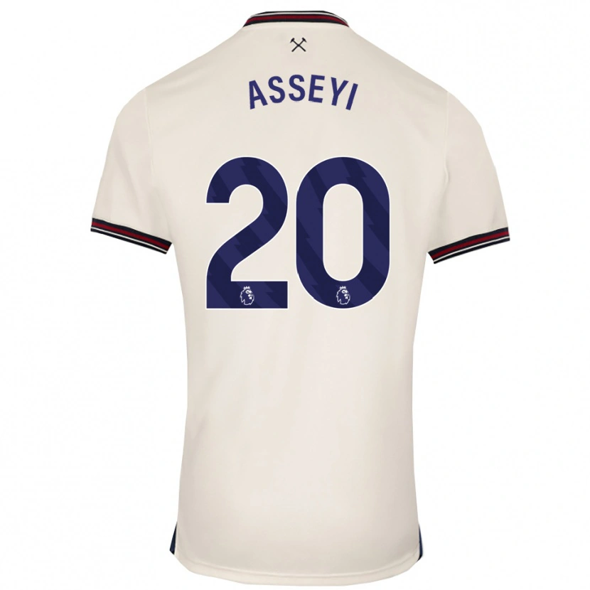 Danxen Uomo Maglia Viviane Asseyi #20 Bianco Sporco Kit Gara Away 2025/26 Maglietta
