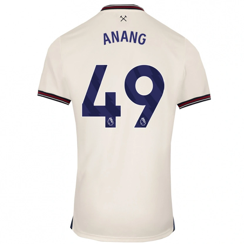 Danxen Uomo Maglia Joseph Anang #49 Bianco Sporco Kit Gara Away 2025/26 Maglietta