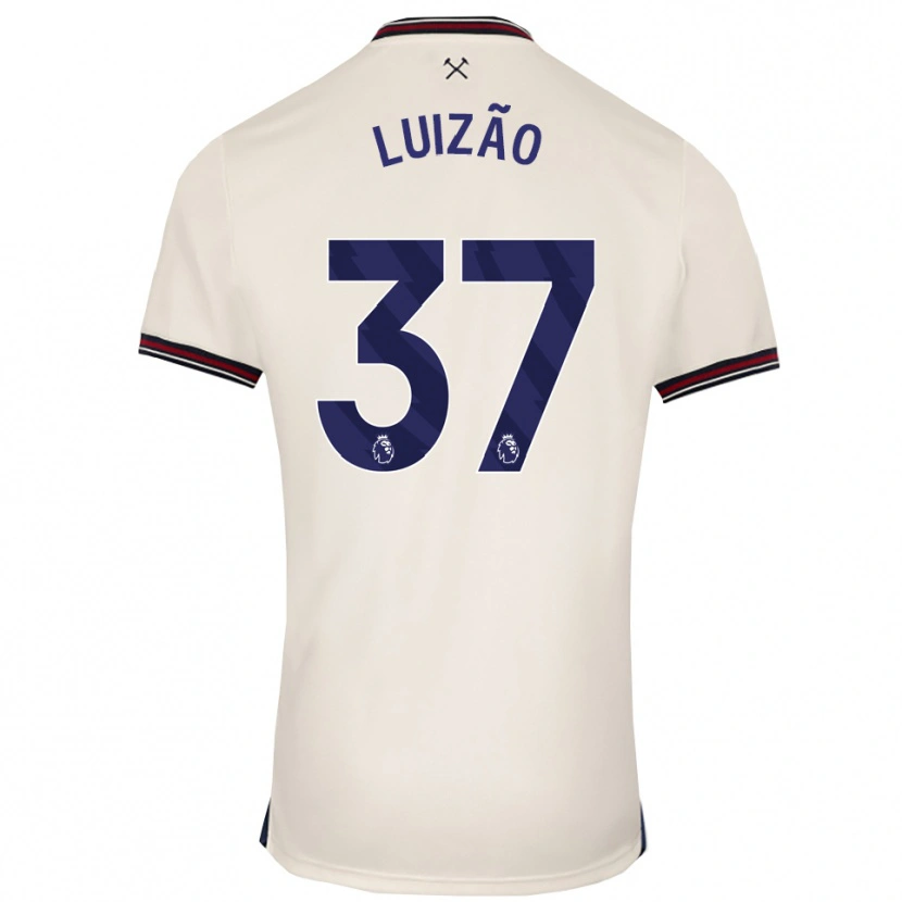 Danxen Uomo Maglia Luizão #37 Bianco Sporco Kit Gara Away 2025/26 Maglietta