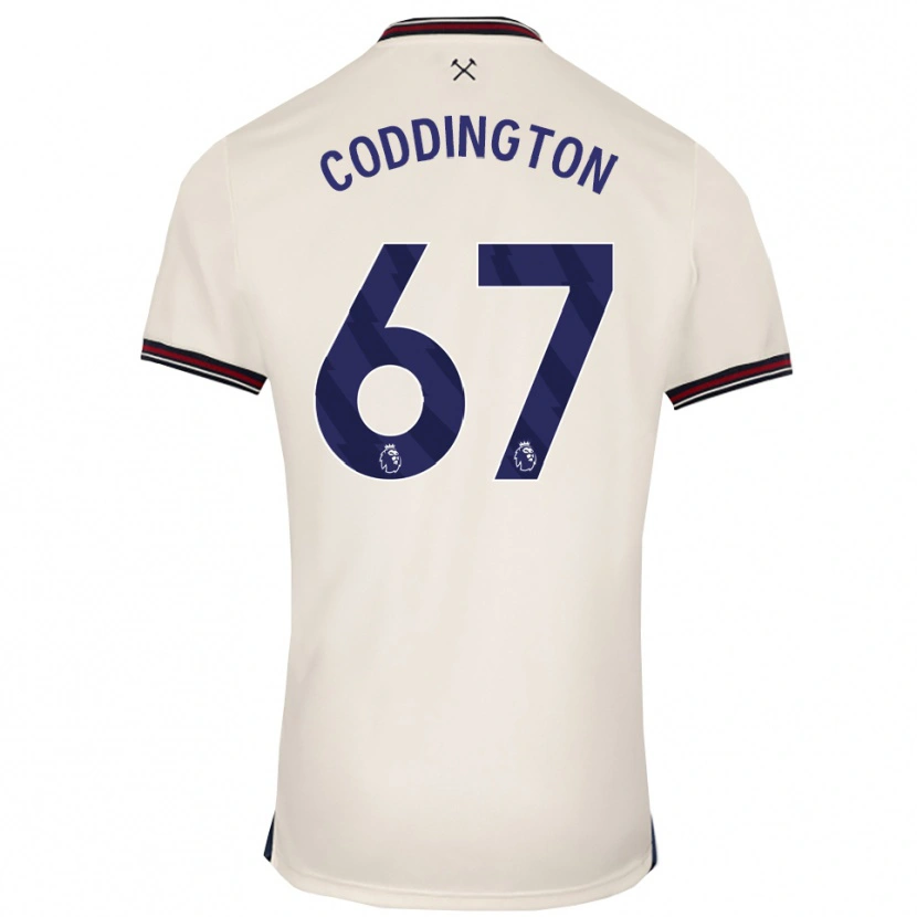 Danxen Uomo Maglia Remy Coddington #67 Bianco Sporco Kit Gara Away 2025/26 Maglietta