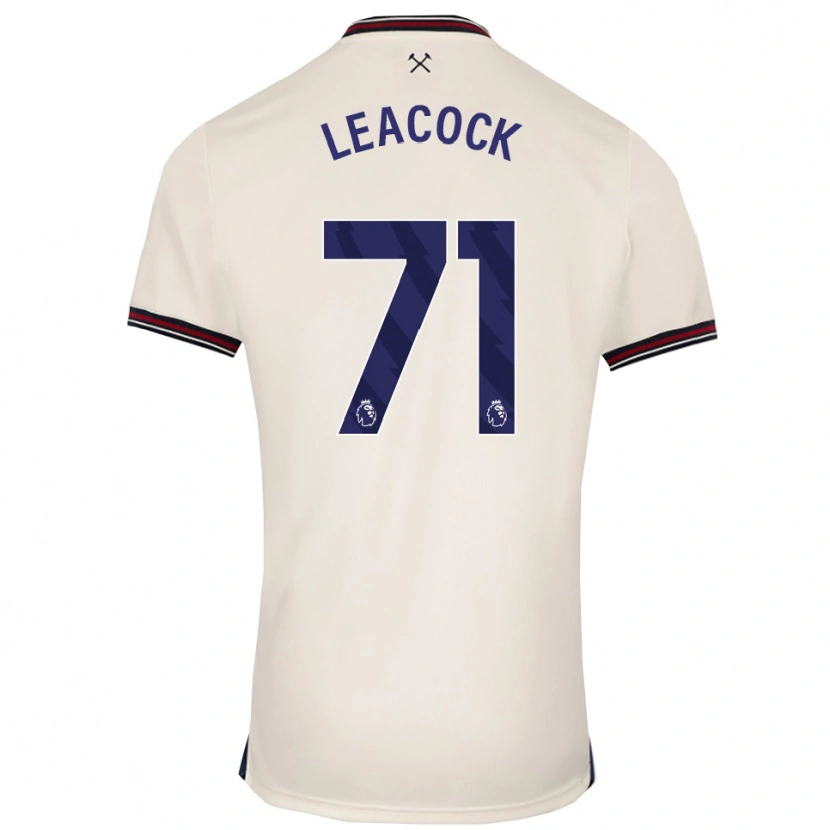 Danxen Uomo Maglia Callum Leacock #71 Bianco Sporco Kit Gara Away 2025/26 Maglietta