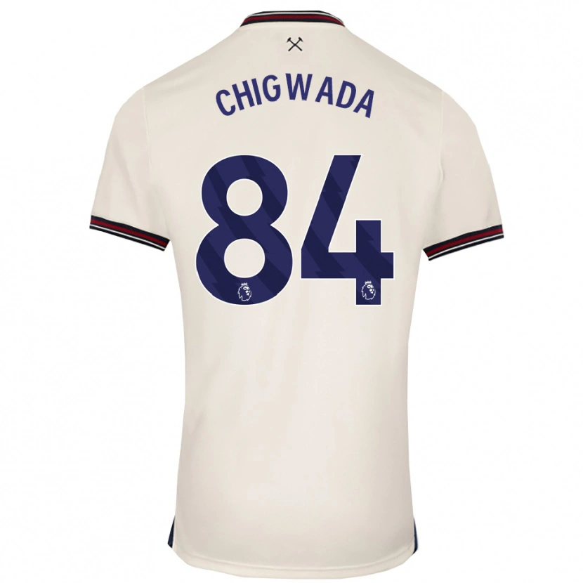 Danxen Uomo Maglia David Chigwada #84 Bianco Sporco Kit Gara Away 2025/26 Maglietta