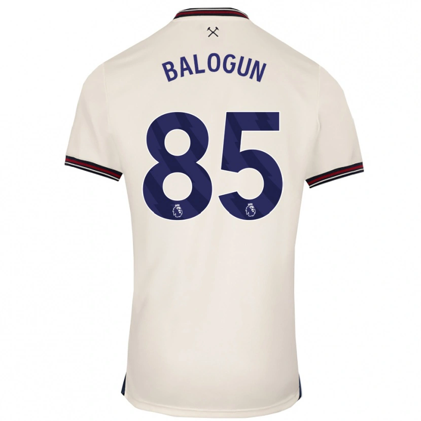 Danxen Uomo Maglia Majid Balogun #85 Bianco Sporco Kit Gara Away 2025/26 Maglietta