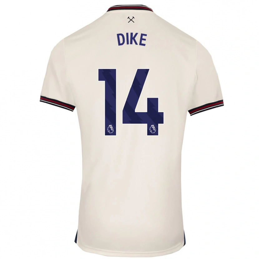 Danxen Uomo Maglia Lewis Dike #14 Bianco Sporco Kit Gara Away 2025/26 Maglietta