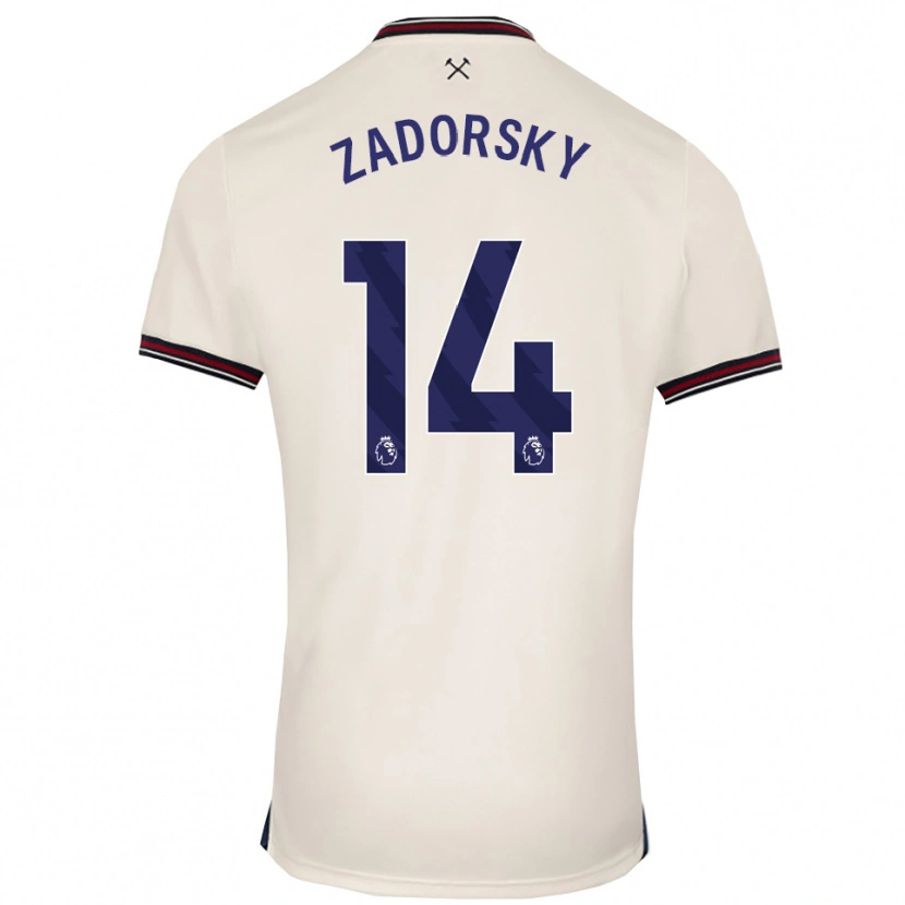 Danxen Uomo Maglia Shelina Zadorsky #14 Bianco Sporco Kit Gara Away 2025/26 Maglietta