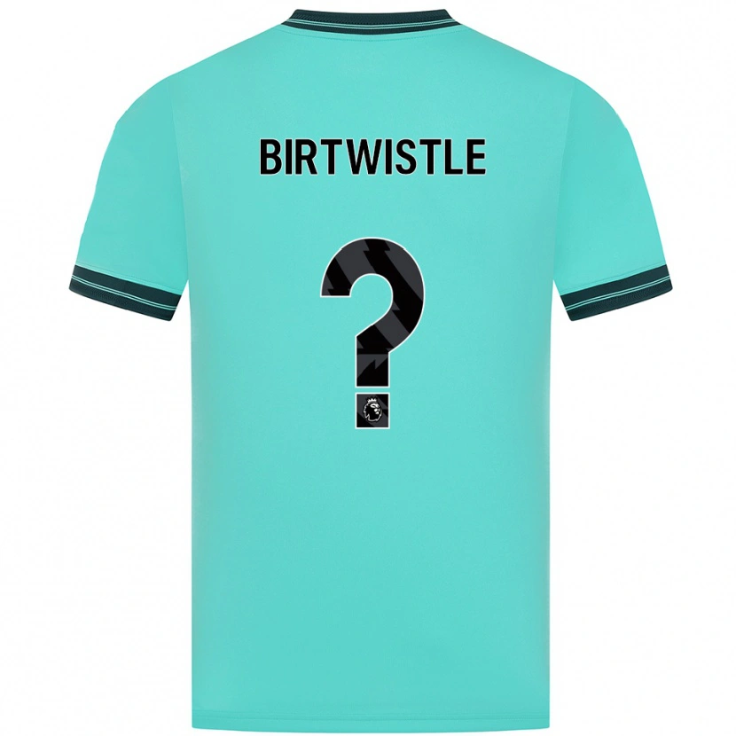 Danxen Uomo Maglia Harry Birtwistle #0 Azzurro Verde Kit Gara Away 2025/26 Maglietta