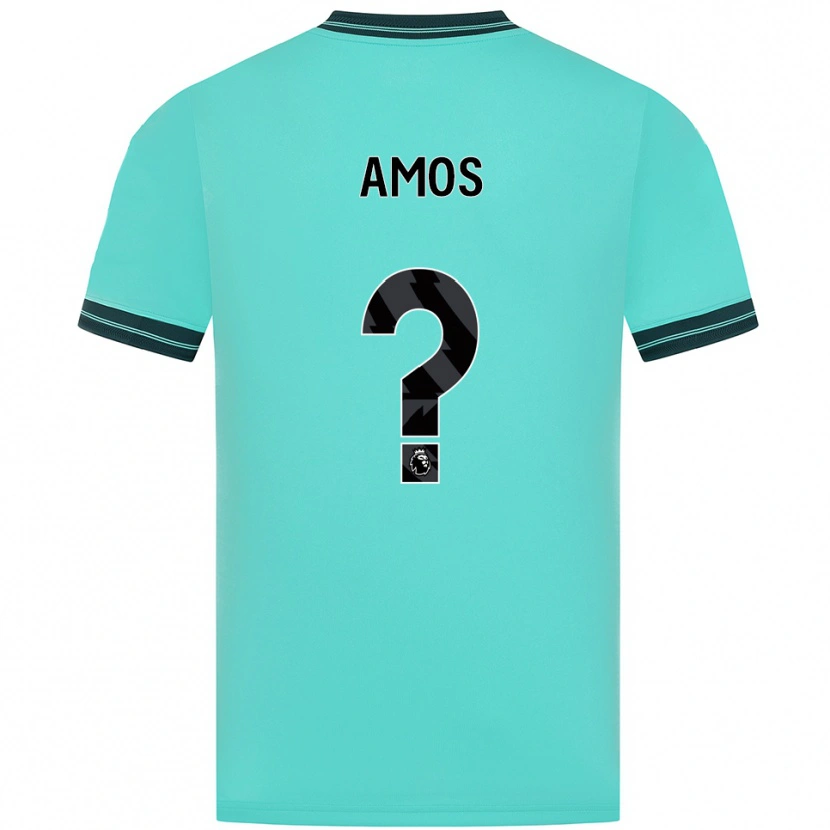 Danxen Uomo Maglia Stan Amos #0 Azzurro Verde Kit Gara Away 2025/26 Maglietta