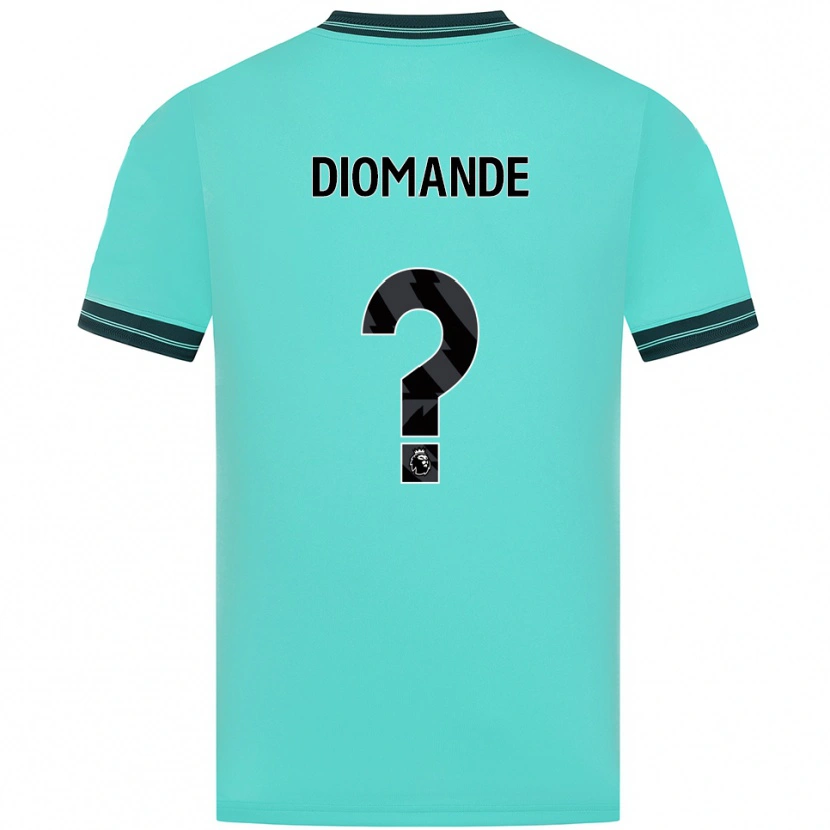 Danxen Uomo Maglia Mo Diomande #0 Azzurro Verde Kit Gara Away 2025/26 Maglietta