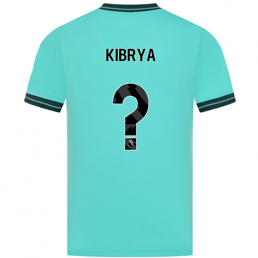 Danxen Uomo Maglia Lucas Kibrya #0 Azzurro Verde Kit Gara Away 2025/26 Maglietta