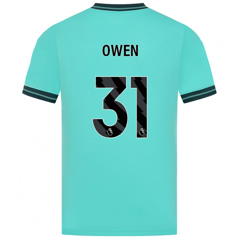 Danxen Uomo Maglia Skye Owen #31 Azzurro Verde Kit Gara Away 2025/26 Maglietta