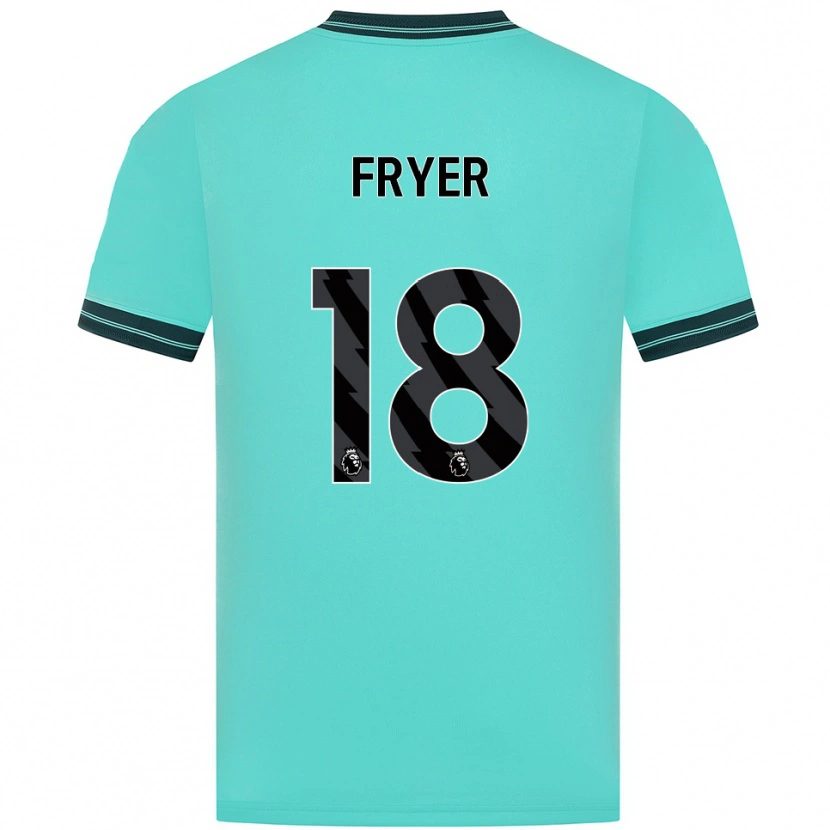 Danxen Uomo Maglia Hannah Fryer #18 Azzurro Verde Kit Gara Away 2025/26 Maglietta